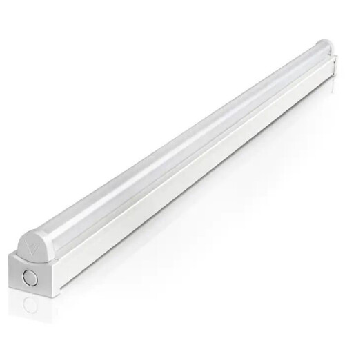 Bright Source 5ft 52w Integrated Emergency LED Twin Batten, 6885lm, 3CCT Switchable 3000K 4000K 6000K, Steel & Polycarbonate, Easy Installation, for G
