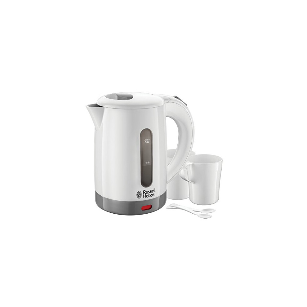 Russell Hobbs 23840 Compact Travel Electric Kettle, Plastic, 1000 W, White