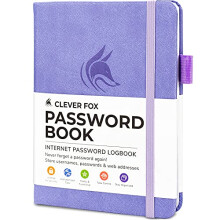 Clever Fox Password Book with tabs. Internet Address and Password Organizer Logbook with Alphabetical tabs. Small Pocket Size Password Keeper Journal