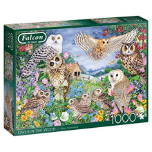 Jumbo, Falcon de luxe - Owls in the Wood, Jigsaw Puzzles for Adults, 1000-Piece