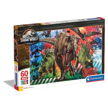 Clementoni - 26456 - Supercolor Puzzle - Jurassic World - 60 maxi pieces - Made in Italy - jigsaw puzzle children age 4 years plus