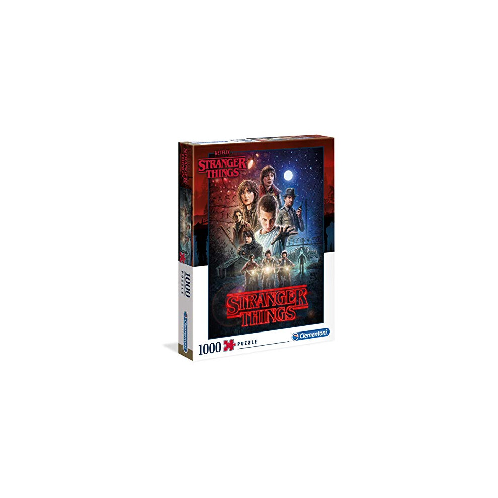 Clementoni - 39542 - Puzzle Stranger Things - 1000 Pieces - Made In Italy - Jigsaw Puzzles For Adult - Jigsaw Puzzles Netflix,37 X 28.1 X 5.5