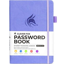 Clever Fox Password Book with tabs. Internet Address and Password Organizer Logbook with Alphabetical tabs. Medium Size Password Keeper Journal