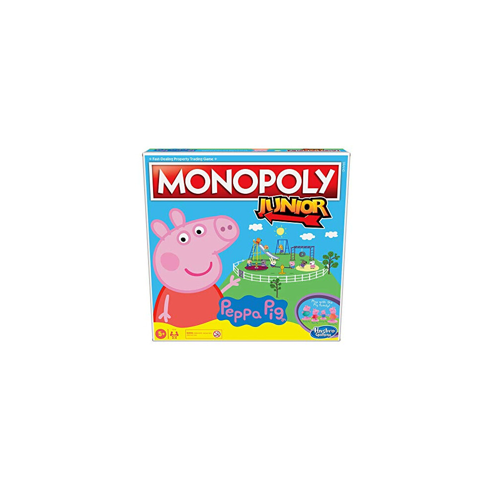 Monopoly Junior: Peppa Pig Edition Board Game for 2-4 Players, Indoor Game For Kids Ages 5 and Up