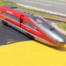 Tomaibaby Simulated High-Speed Rail Train Model Toys with Inertia Train Plastic Model Toy High Train Pull Back Toys