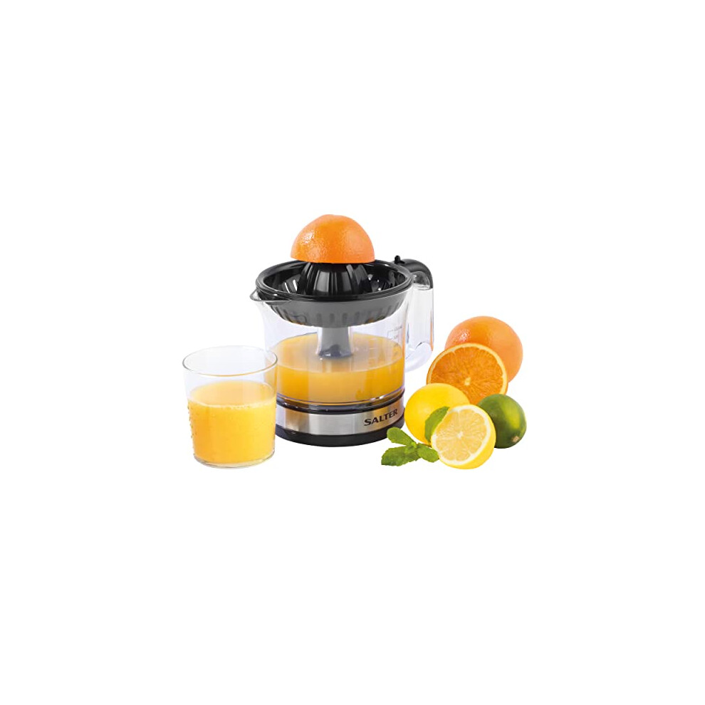Salter EK5025 Electric Citrus Juicer Press - Extractor For Oranges/Lemon/Lime/Grapefruit, Juicing Machine, 600 ml Jug, Smooth/With Bits,