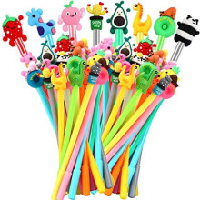 SANNIX 20 Pieces Animal Pens, Cute Gel Ink RollerBall Pens, Novelty Fun Writing Pen for Kids Teachers Boys and Girls, School Gift Office Home