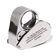 KINGMAS 40x Jeweler Loupe Folding Magnifier with Dual LED, UV Currency Detect, 25mm Lens - ELC-FD1515