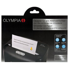 OLYMPIA Oil Paper for Shredders for Cleaning and Lubricating The Cutting Unit
