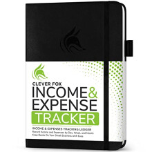 Clever Fox Income & Expense Tracker ? Accounting & Bookkeeping Ledger Book for Small Business ? Income & Expense Record Notebook with Receipt Pocket ?