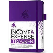 Clever Fox Income & Expense Tracker ? Accounting & Bookkeeping Ledger Book for Small Business ? Income & Expense Record Notebook with Receipt Pocket ?