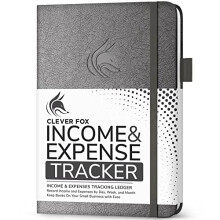 Clever Fox Income & Expense Tracker ? Accounting & Bookkeeping Ledger Book for Small Business ? Income & Expense Record Notebook with Receipt Pocket ?