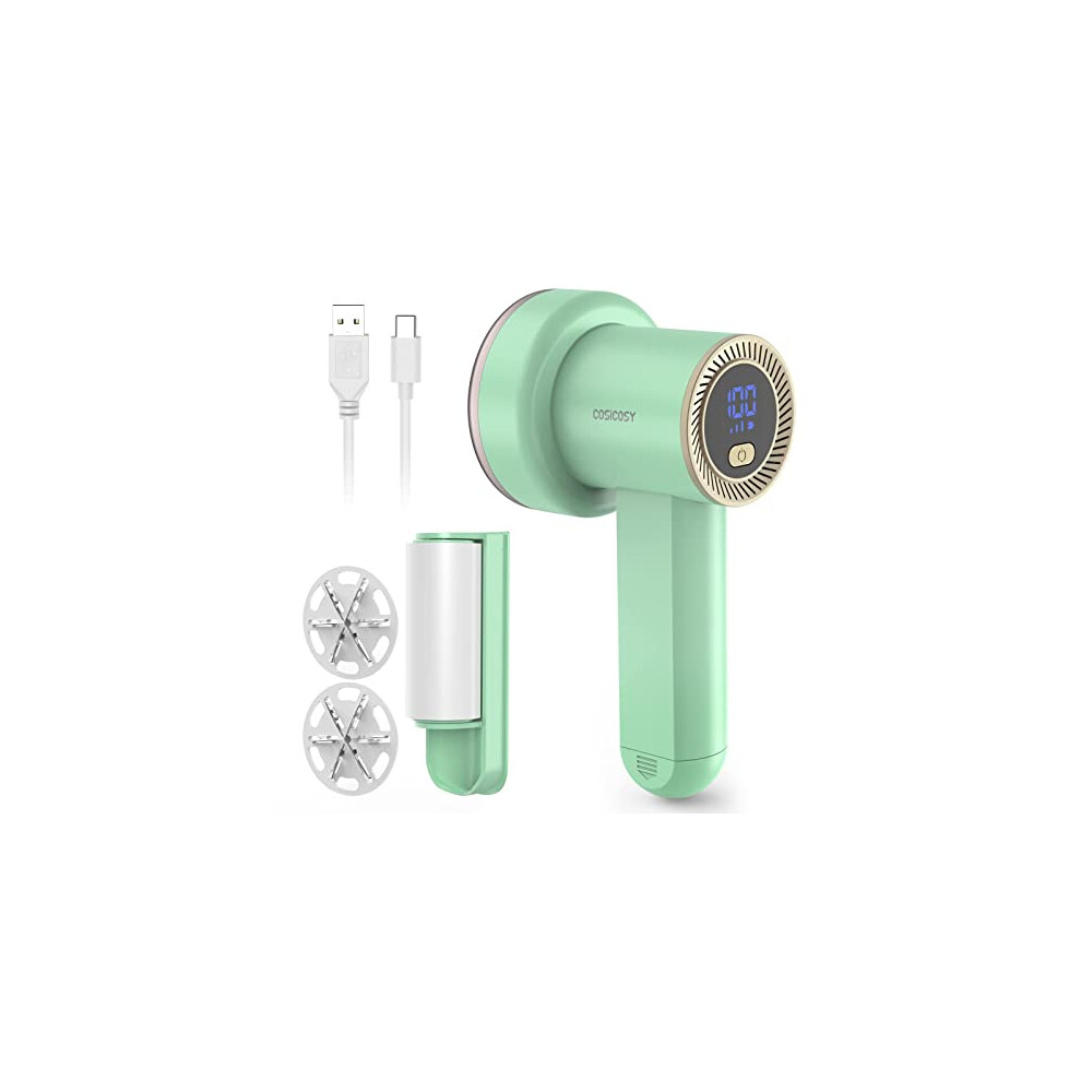 Cosicosy Fabric Shaver, Bobble Remover For Clothes Lint Remover Debobbler Clothes Shaver Led Digital Display 2-In-1 Lint Roller Wool Defuzzer Fluff