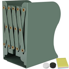 Book Ends for Shelves,DARUITE Metal Bookends,Book Dividers for Shelves,Adjustable Book Holder with Detachable Pen Container, Heavy Duty Bookend, Book