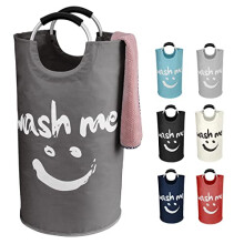 IHOMAGIC 91L Freestanding Laundry Bin Laundry Hamper with Durable Alloy Handle Oxford Fabric Storage Bag Laundry Clothes Basket Organisation with