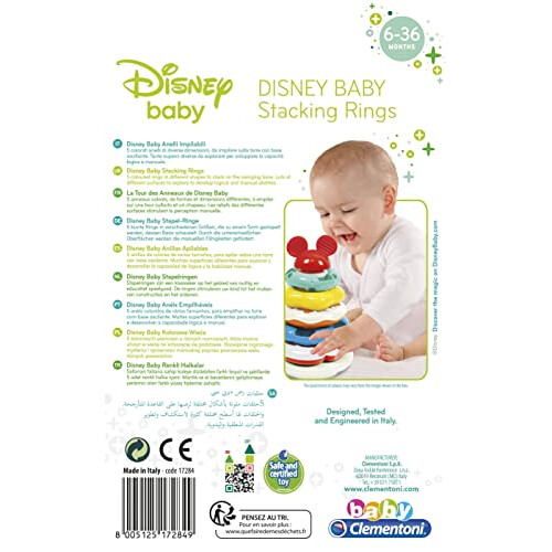 Clementoni Clementoni - 17284 - Disney Baby Stackable Rings for toddlers 1