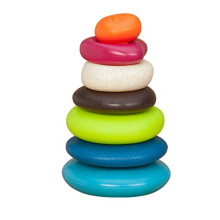 B. Toys ? Skipping Stones ? Textured Stacking Rings ? Classic Ring Stacker for Babies ? Non-Toxic Bpa-Free ? Early Development