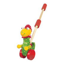 Dinosaur Push Along Toy - Animal Push and Pull Along Toys for 1 Year Olds, Wooden Toys - Toddler Toys, Perfect 1st Birthday Gifts For Boy Girl - Early