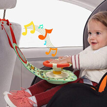 WISHTIME Car Wheel Baby Toys - Musical Activity Play Center Toy Baby's Travel Companion Entertain and Relax Easier Drive with Sounds and Lights for