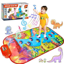 Toys for 3-5 Year Old Boys,Piano Mat Gifts for 3-6 Year Old Girls Boys Music Dance Mat Dinosaur Toys Piano Keyboard Touch Play Mat Educational Toys