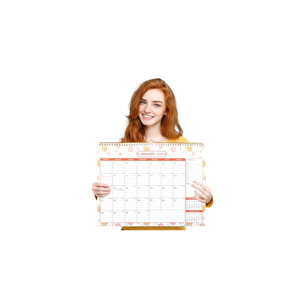 Wall Calendar 2024 UK - 2025, Large 2024 Calendar Family Planner, 2024 Calendar Month to View, Family Calendar 2024, Calendar 2024/25, 18 Months 2024