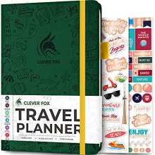 Clever Fox Travel Journal ? Vacation Planner with Budget Plan, Packing List, Expense Tracker & Trip Journal ? Travelling Itinerary Organizer for