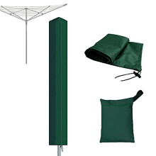 RICHIE Rotary Airer Cover Rotary Clothes Line Cover Washing Lines Cover Waterproof with Zip 16x16x180cm Rotary Airer Cover Rotary Dryer Cover Dryer