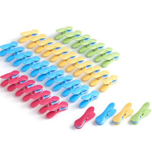 culiclean Soft Clip Clothes/Laundry Pegs (40 pieces, blue-yellow-green-pink)