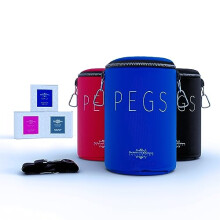 The Barkworth & Hathaway Collection Premium Blue Peg Bag for Washing Line with Shoulder Strap - Waterproof & Weather Resistant - Ideal for Clothesline