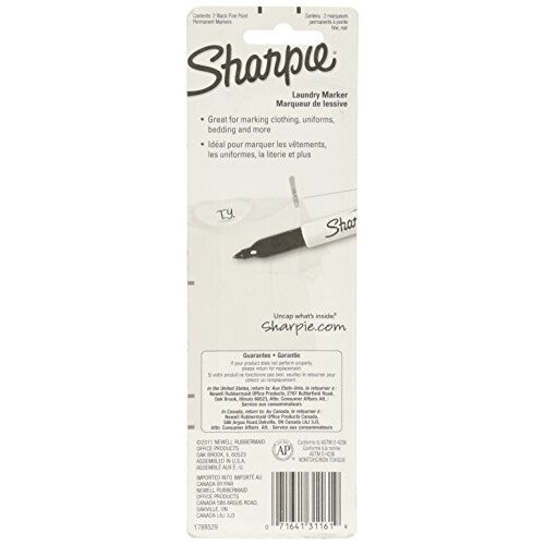 Sharpie Sharpie Rub-a Dub Laundry Markers Black, 2pk 1