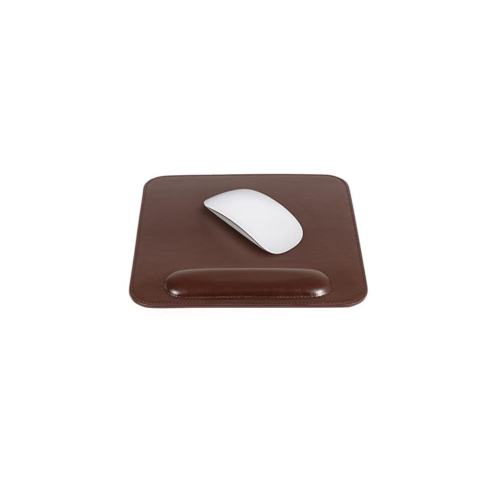 Londo Leather Mousepad With Wrist Rest ( Brown) Dark/Brown 5051216003182
