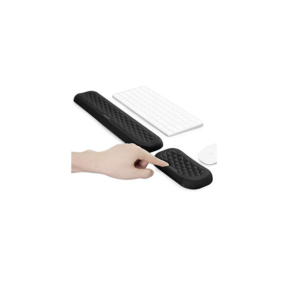 Vaydeer Keyboard And Mouse Wrist Rest Pad Padded Memory Foam Hand Rest Support For Office,Computer,Laptop,Mac Typing And Wrist Pain Relief And 5051215998298