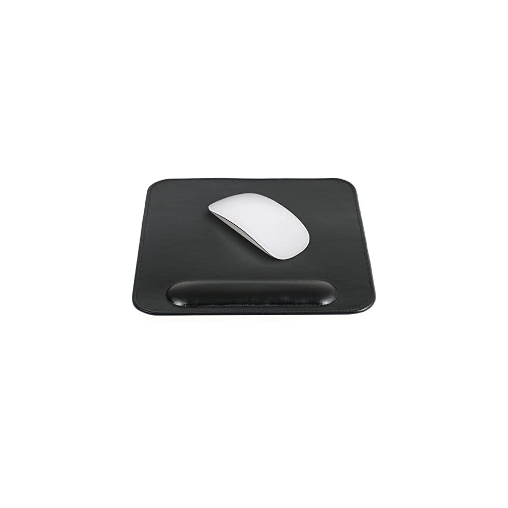 Londo Leather Mouse Pad With Wrist Rest ( With Stitchings) Black 5051216006022