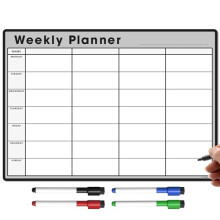 TMS Magnetic Weekly Planner and Organiser A3 | Fully Customisable Whiteboard for Family or Business Tasks and Meal Planning | with 4 Free Magnetic Dry