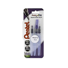 Pentel Fine/Medium Aquash Water Brush (Pack of 3), XFRH/3-FMMHBR