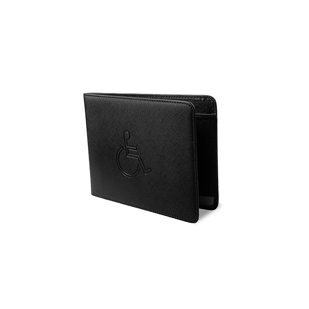 Vanhvis Disabled Badge And Timer Holder, Pu Leather Badge Wallet Protector Disabled Parking Permit Cover Hologram-Safe ( Holder) Blue/Black 5051216006381