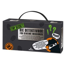 moses 30711 Top Box | 12 in 1 Detective Case | Equipment for Secret Agents, Black