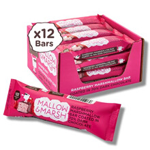 Mallow & Marsh Raspberry Marshmallow Bar Coated in 70% Dark Chocolate - Multipack ? 12 x 35g