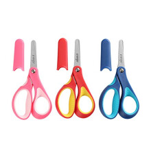 LIVINGO Small School Childrens Blunt Kids Scissors, Sharp Stainless Steel Blades Safety Comfort Grip Handles for Student Toddler Craft Cutting Paper,