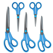 CCR Scissors,Stainless Steel Scissors Set with Black Titanium Plating,Multi-Purpose Scissors,Comfort Grip,Suitable for Families, Offices and