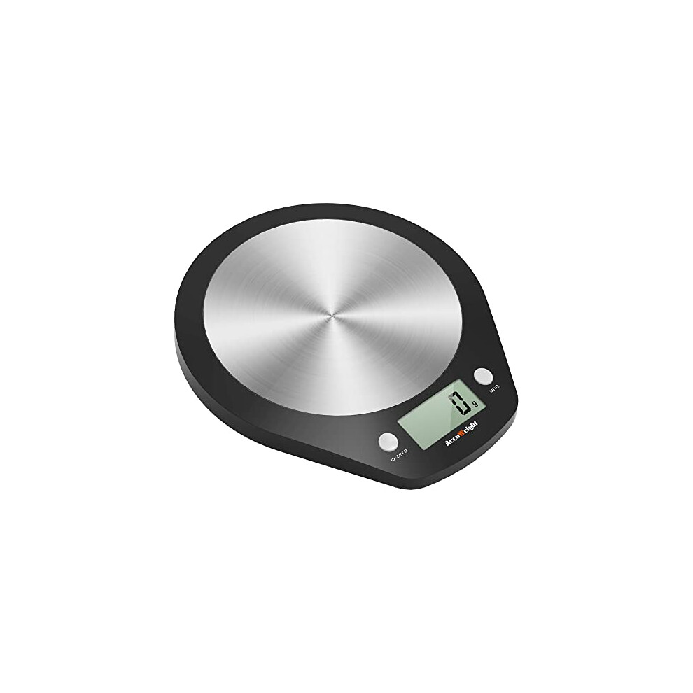 ACCUWEIGHT 203 Digital Kitchen Scale for Food or Mail Electronic Stainless Steel Measuring Function for Liquid in ml and Fl. oz, 5000g, 0.1oz