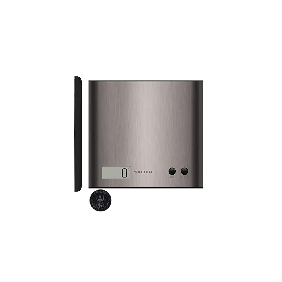 Salter 1087 SSDR Arc Kitchen Scale ? Digital Food Weighing Scales, Precise Cooking/Baking, Slim Platform for Compact Storage, Add & Weigh/Tare