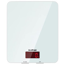 ACCUWEIGHT 201 Digital Kitchen Scales Food Scale with Tempered Glass Platform Electronic Cooking Scales with Backlit LCD Display Multifunctional Scale