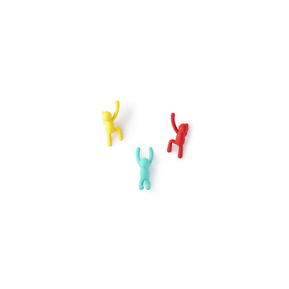 Umbra 318165-022 Buddy Wall Hooks ? Decorative Wall Mounted Coat Hooks, Set of 3, Bright Multicolored, 10 Inch L x 7.5 Inch W x 3 Inch H