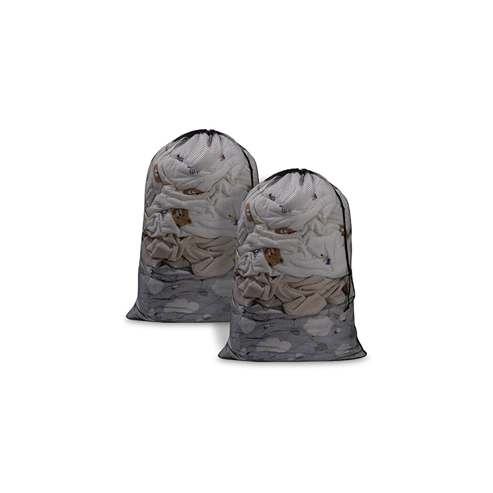 Meowoo 2Pcs Laundry Bags with Drawstring,70?90cm Mesh Laundry Bags for Delicates Heavy Duty Net Washiing Bag for Washing Machine