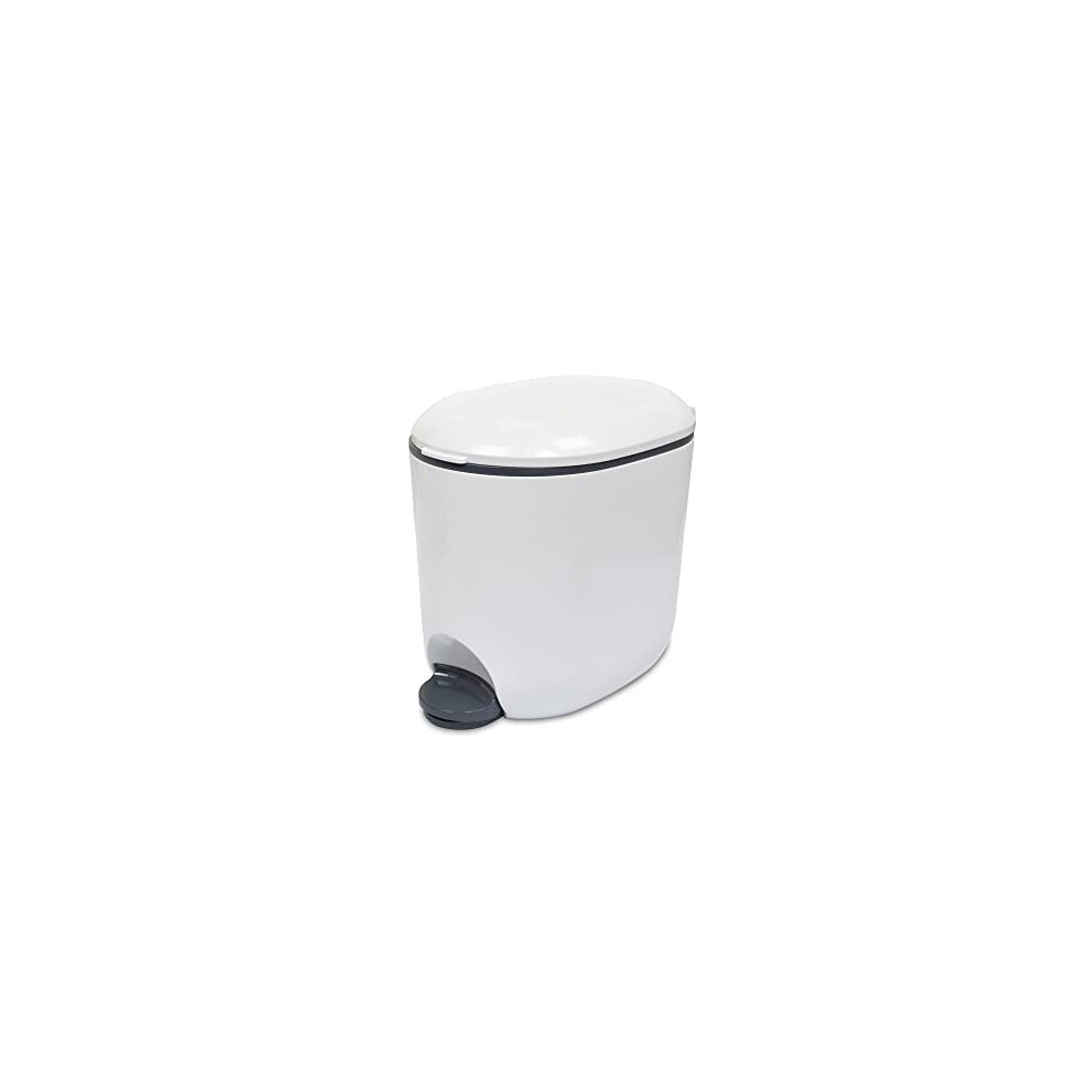 Addis Premium Deluxe Bathroom Office Pedal Bin With Inner, 3.5 Litre, & Charcoal Light/Grey