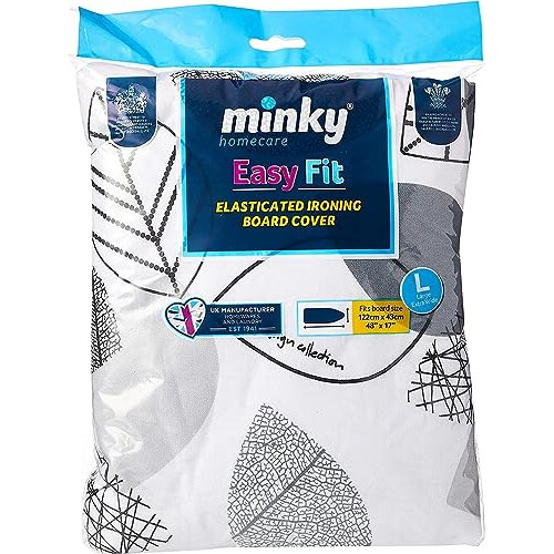 Minky Minky PP23002000 Easy Fit Extra-Wide Ironing Board Cover, 122 x 43 cm
