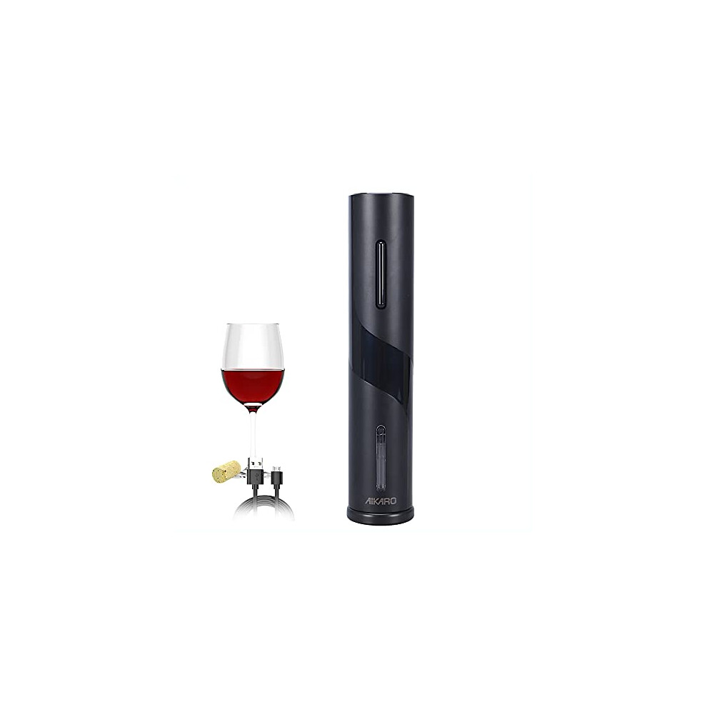 AIKARO Electric Wine Bottle Opener Automatic Electronic Corkscrew, Rechargeable