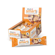 PhD Nutrition Smart Protein Bar, High Protein Low Sugar Protein Snacks, Chocolate Peanut Butter Flavour, 20 g of Protein, 64 g Bar (12 Pack)