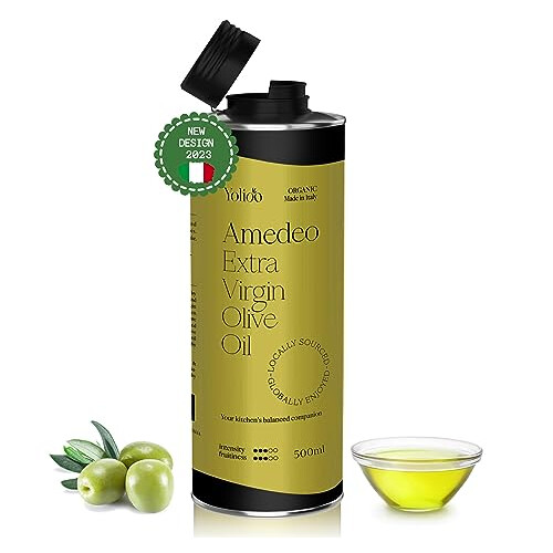 Yolioo Italian olive oil | extra virgin olive oil | Organic olive oil | cold pressed olive oil | Fresh Harvest virgin olive oil | Leakproof | Tuscany,
